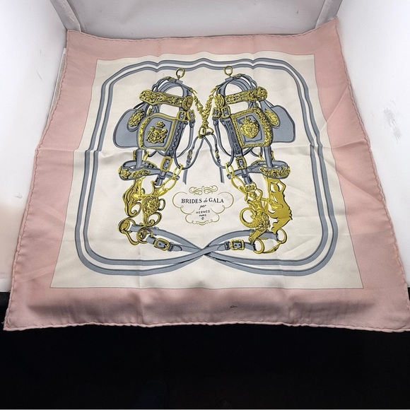 Hermes Pink and Gold  Scarf - Picture 1 of 2